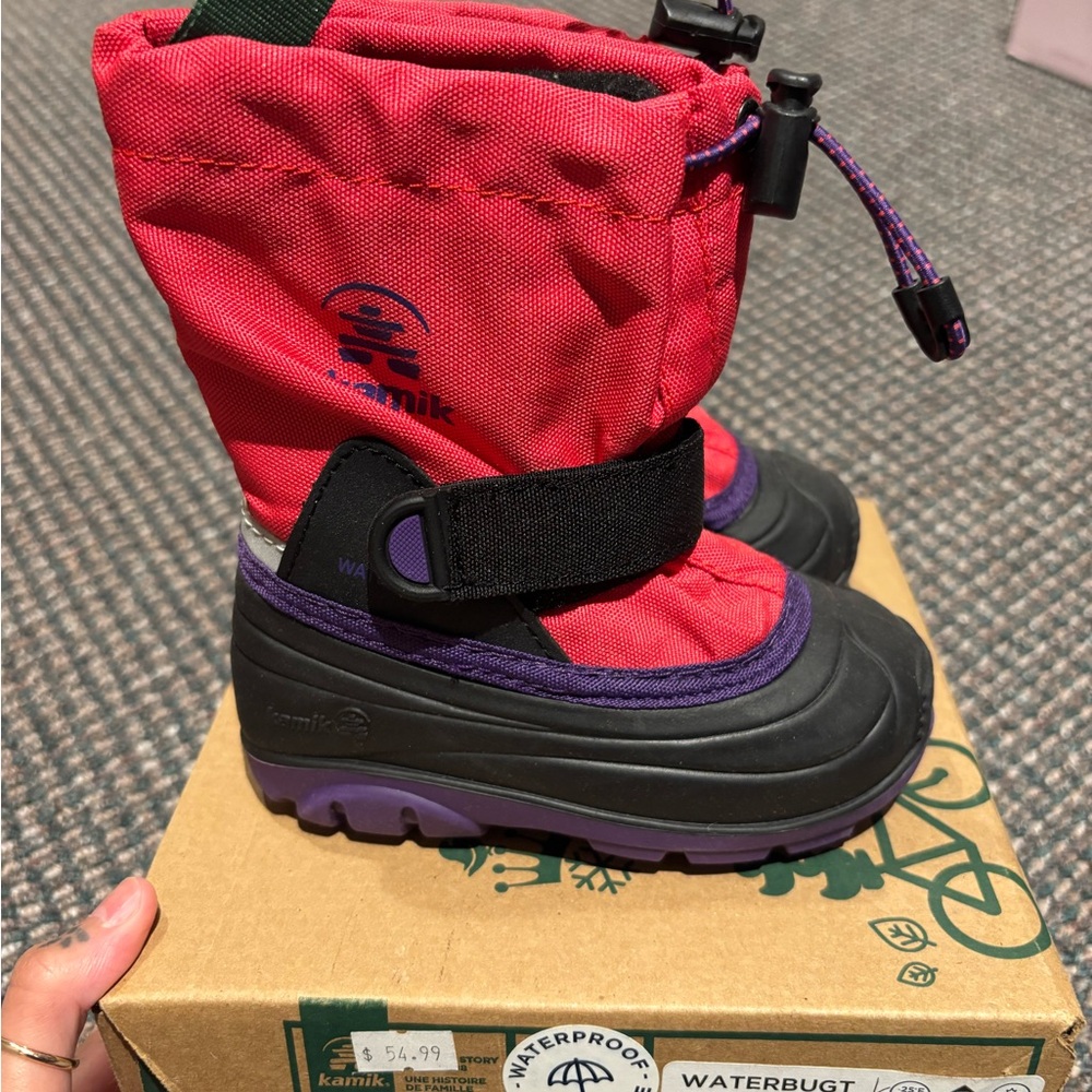 Kamik Red and Purple Rain & Snow Boots with Insulated Design